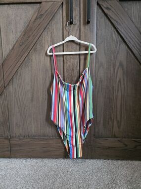NWOT Simon Miller Rainbow Striped One-Piece Swimsuit
